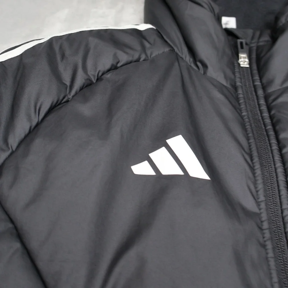 Adidas Jacket Mens Small Black Condivo 22 Winter Insulated Quilted Puffer LOGO